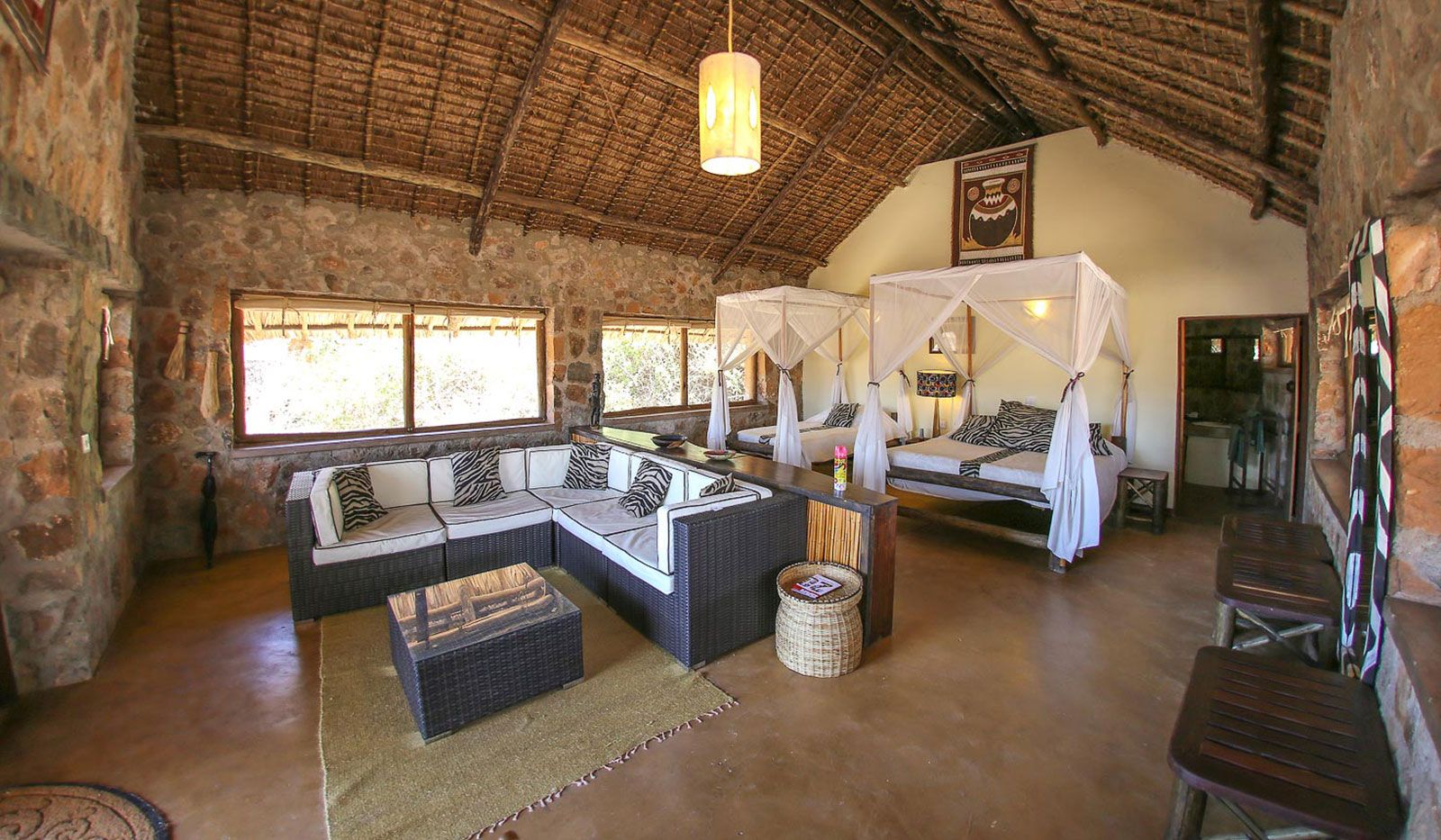 Bedroom accommodation at Ruaha National Park