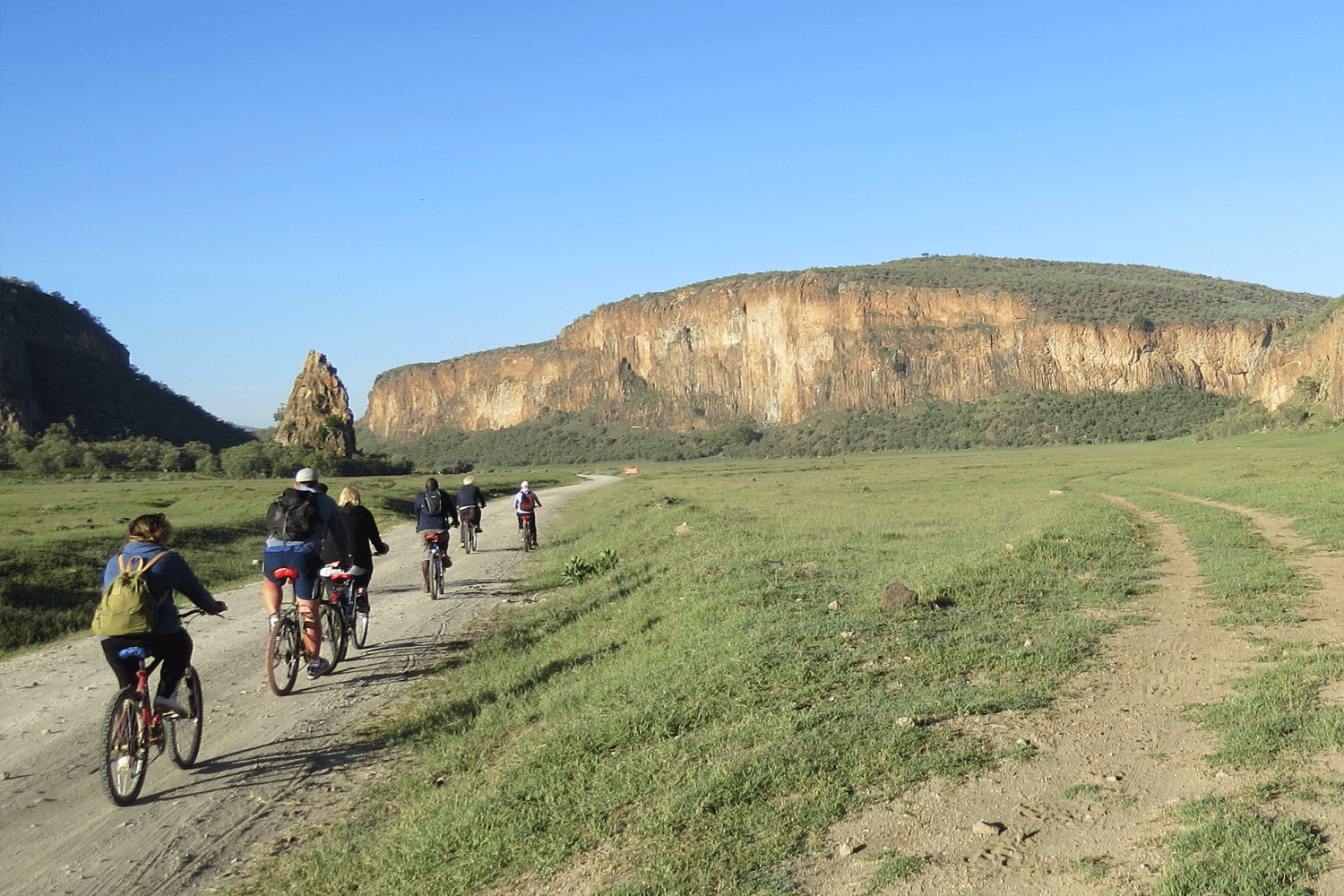 Bicycle riding at Hell's Gate National Park