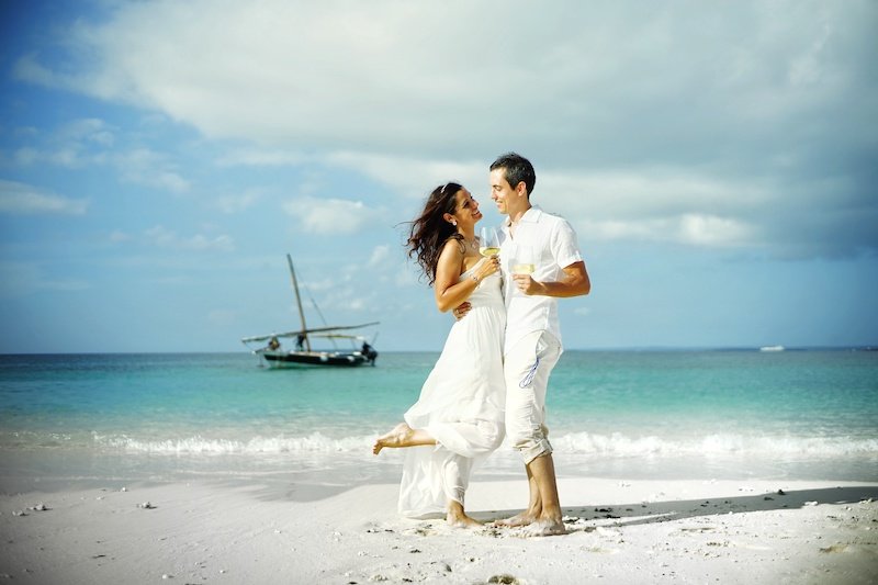 Couple on a Zanzibar honeymoon safari with Boots in the Jungle Safaris