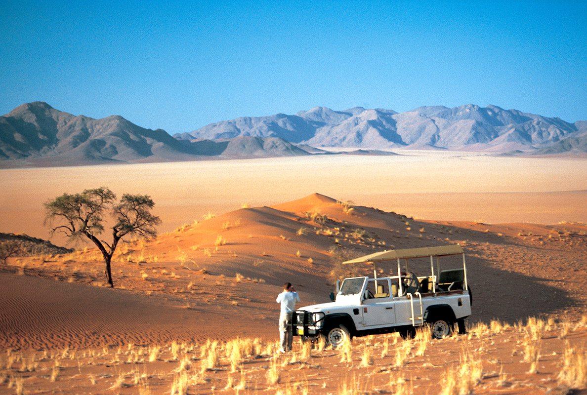 Game drive Namibia desert safari with Boots in the Jungle Safaris