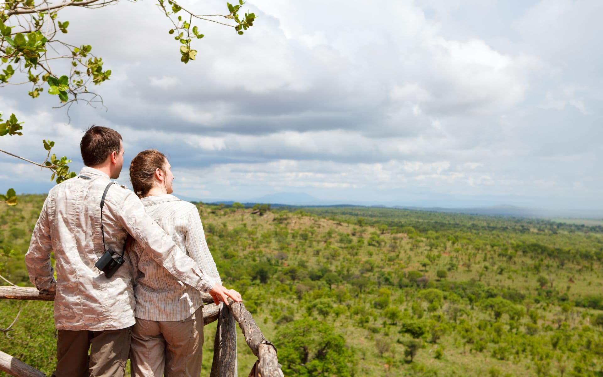 Couple on luxury African honeymoon safari with Boots in the Jungle Safaris