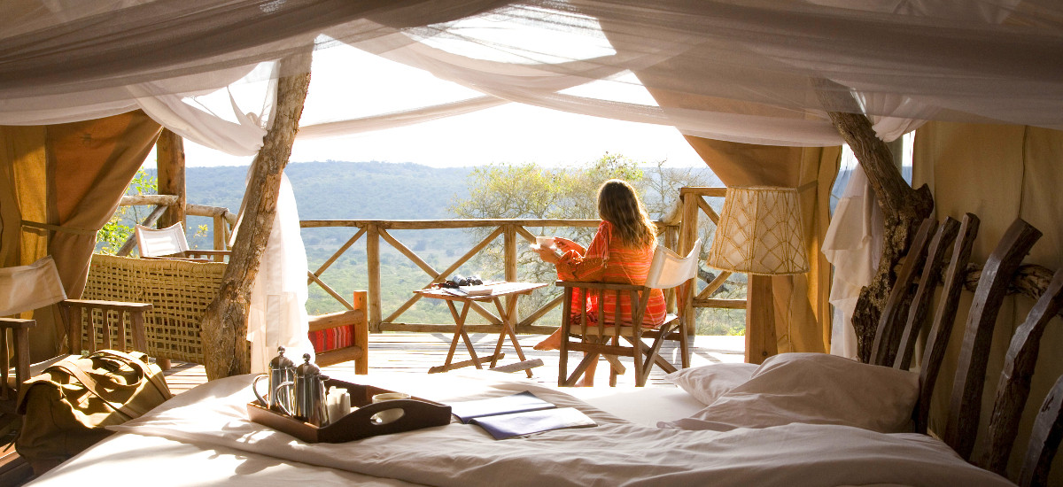 Mihingo Lodge view at Lake Mburo