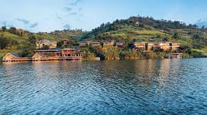 Water view of Lake Bunyonyi with Boots in the Jungle Safaris