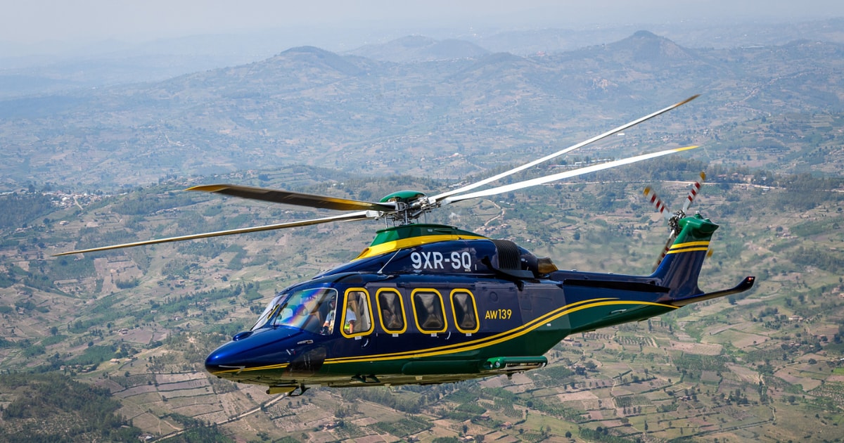 Helicopter flight safari experience in Africa