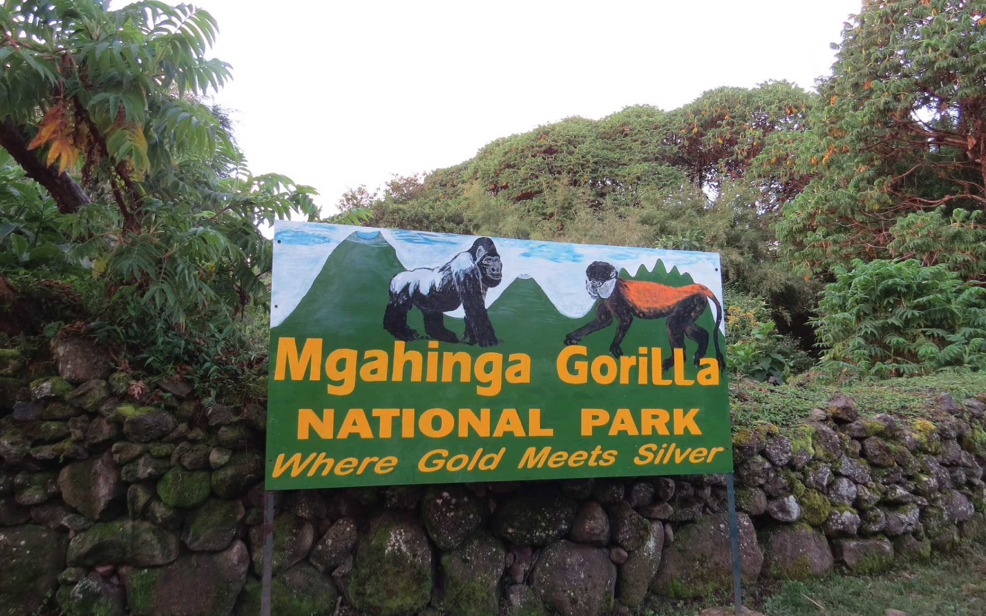 Mgahinga National Park signpost