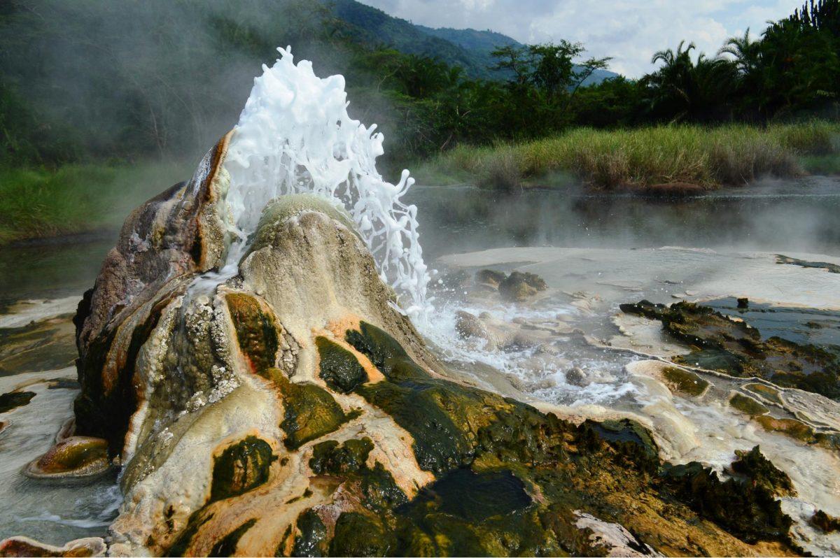 Semuliki hot springs in Uganda