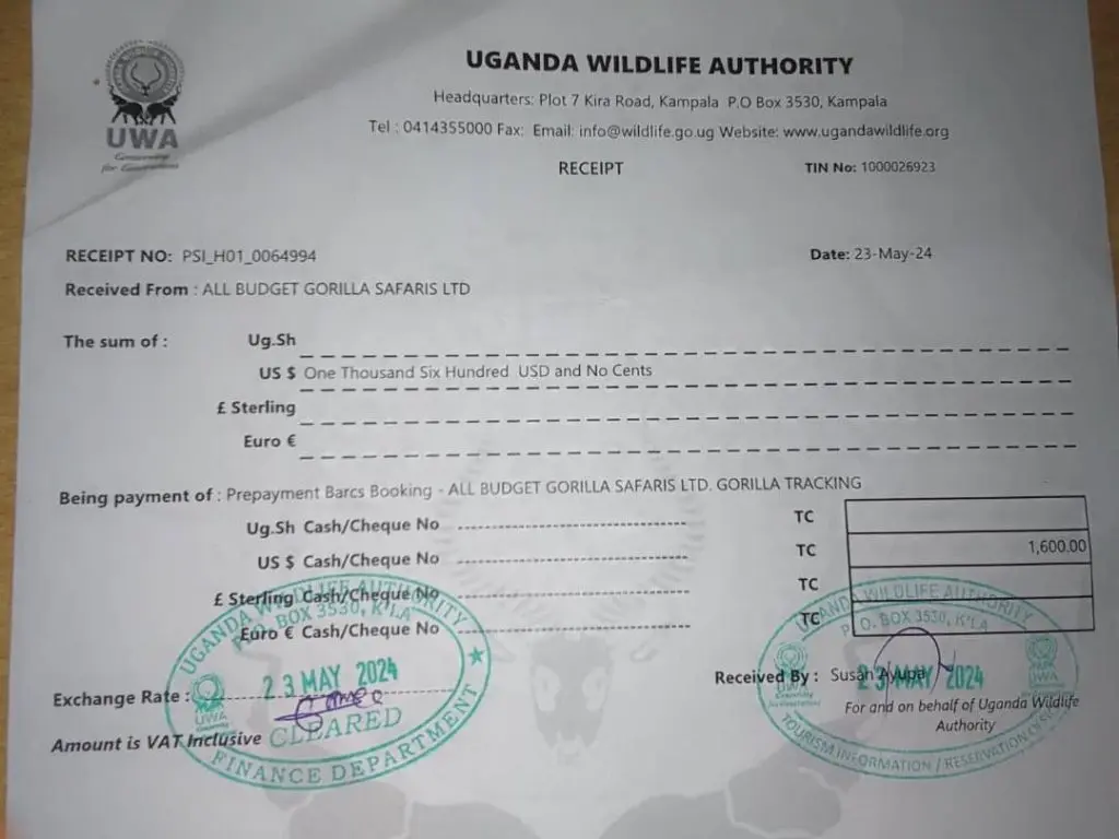 Uganda Gorilla Permit for trekking mountain gorillas in Bwindi Impenetrable National Park with Boots in the Jungle Safaris.
